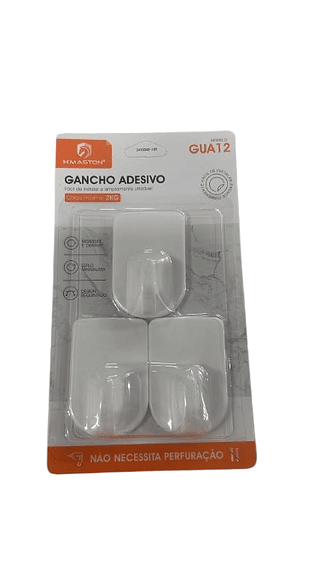 GANCHO ADESIVO PARA CASA CARGA MAXIMA 2KG HMASTON
