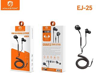 FONE DE OUVIDO ESTEREO LINHA EXTENÇÃO DE MOLA HMASTON