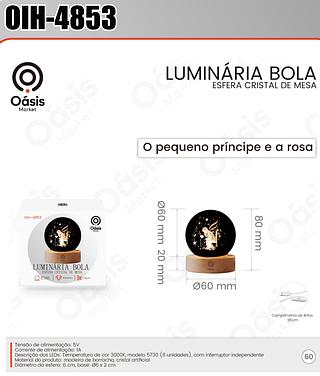 LUMINARIA BOLA ESFERA CRISTAL DE MESA OÀSIS MARKET