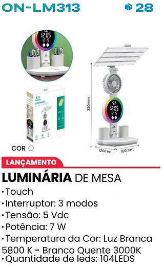 LUMINARIA DE MESA TOUCH ONISTEK