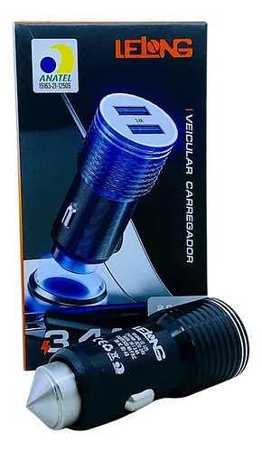 FONTE VEICULAR MICRO V8 3.4A 2USB LELONG
