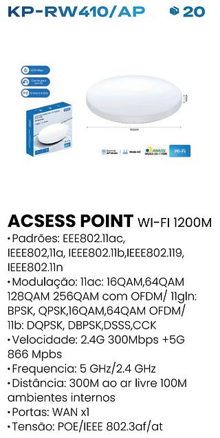 ACCESS POINT WI-FI 1200M DUAL BAND KNUP