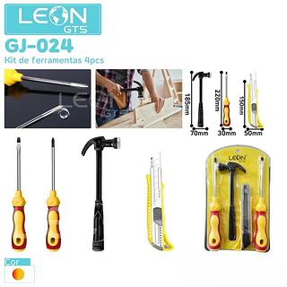 KIT DE FERRAMENTA COM 4 PEÇAS LEON