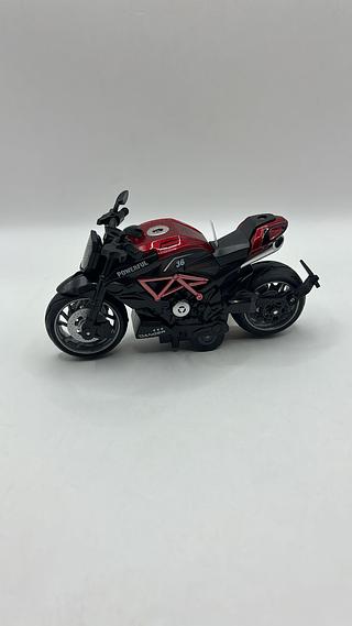 BRINQUEDO MOTO DE METAL MOVIDO A FRICÇAO C/PILHA EXCLUSIVAMENTE