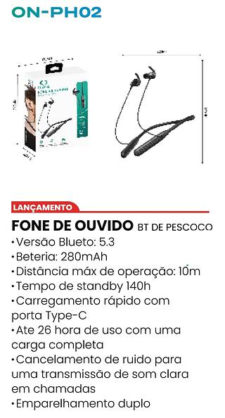 FONE DE OUVIDO WIRELESS PARA PESCOÇO ONISTEK