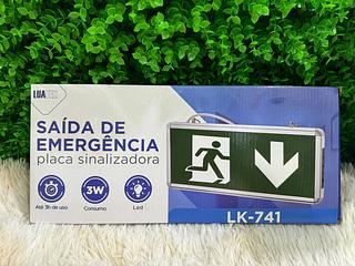 LK-741 PLACA SINALIZADORA PARA SAIDA DE EMERGENCIA LUATEK
