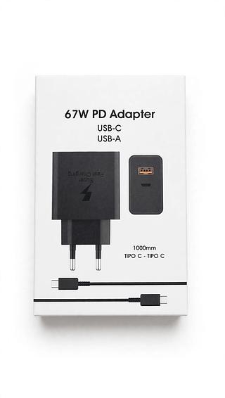 67W PD ADAPTER USB-C USB-A 1000MM TIPO C - TIPO C
