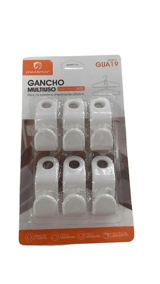 GANCHO ADESIVO PARA CASA CARGA MAXIMA 3KG HMASTON