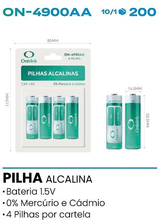PILHA ALCALINA 1.5V-LR6 ONISTEK