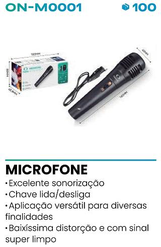 MICROFONE ALTA QUALIDADE COMPRIMENTO DO CABO 2.0M ONISTEK
