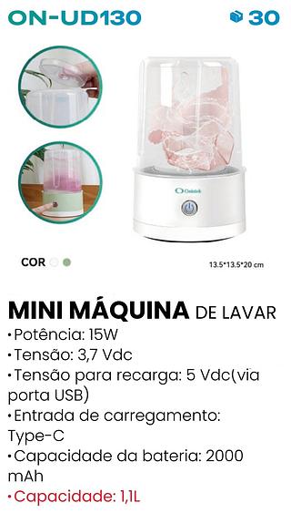 MINI MÁQUINA DE LAVAR ONISTEK