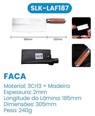 CUTELO LÂMINA AÇO INOX COM DETALHES LUATEK
