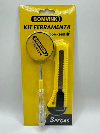 KIT DE FERRAMENTA 3 PEÇAS BOMVINK