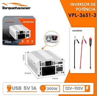 INVERTER 300W 12V-110V TORQUEHAMMER
