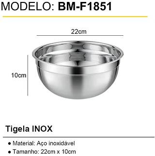 TIGELA DE AÇO INOXIDÁVEL B-MAX