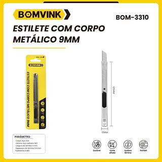 ESTILETE COM CORPO METALICO 9MM BOMVINK