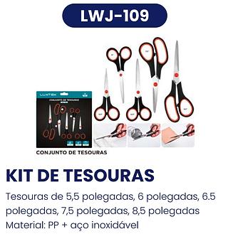 CONJUNTO DE TESOURAS 5 PEÇAS LUATEK