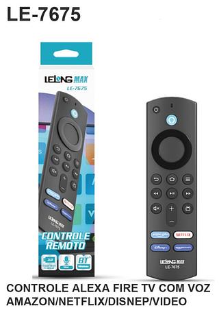 CONTROLE REMOTO POR VOZ ALEXA FIRE TV STICK AMAZON/NETFLIX/DISNEP/PRIME VIDEO LELONG