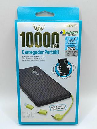 ORIGINAL POWER BANK PORTATIL 10000MAH 3 CONECTOR ALTOMEX