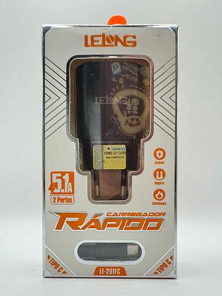 CARREGADOR RAPIDO 5.1A 2USB LELONG