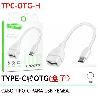 CABO TIPO-C PARA USB FEMEA VERDE