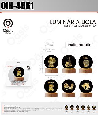 LUMINARIA BOLA ESFERA CRISTAL DE MESA OÀSIS MARKET