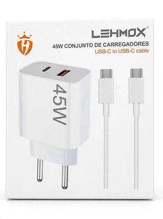 CONJUNTO DE CARREGADORES USB-C TO IOS CABLE LEHMOX