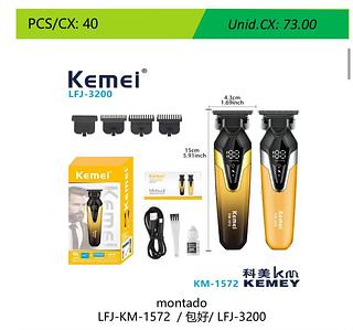 MÁQUINA DE ACABAMENTO E CORTE SEM FIO KEMEI