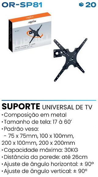 SUPORTE UNIVERSAL DE PAREDE OBERON