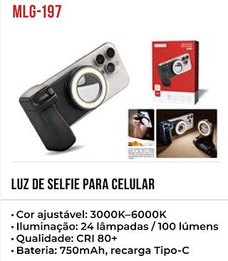 LUZ DE SELFIE PARA CELULAR 750MAH TOMATE