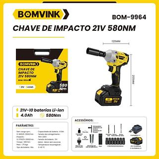 CHAVE DE IMPACTO 21V 580NM BOMVINK