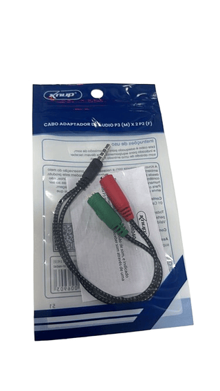 CABO ADAPTADOR DE AUDIO P3 (M) X 2 P2 (F) KNUP