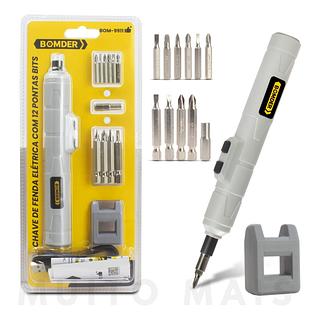CHAVE DE FENDA ELETRICA COM 12 PONTAS BITS BOMBER/BOMVINK