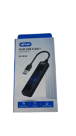 HUB USB 4 EM 1 USB 3.0/USB2.0 KNUP