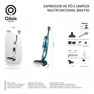 ASPIRADOR DE PO E LIMPEZA MULTIFUNCIONAL RECARREGAVEL OASIS