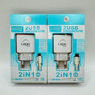CARREGADOR PARA CELULAR TURBO 2 IN 1 LEON