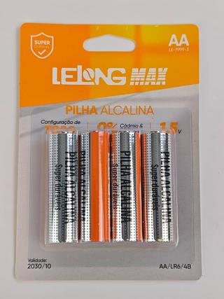 PILHAS ALCALINA AA 1.5V LELONG MAX