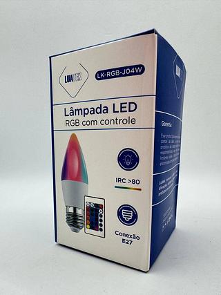 LAMPADA LED RGB COM CONTROLE LUATEK