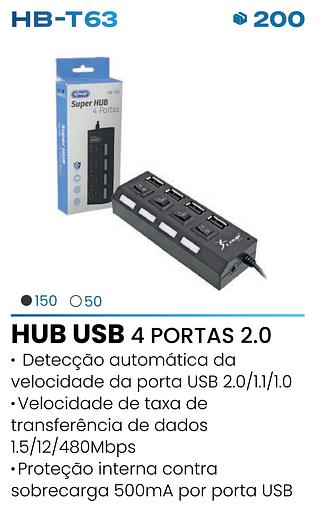 SUPER HUB USB 4 PORTAS 2.0 KNUP