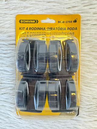KIT 4 RODINHA GIRATORIA 15KG 4 PEÇAS BOMVINK