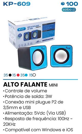MINI ALTO-FALANTE PARA NOTEBOOK 3W USB KNUP
