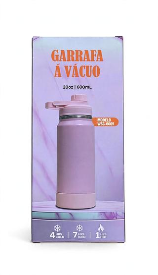 GARRAFA A VÁCUO AÇO INOXIDÁVEL DE ALTA QUALIDADE 600ML