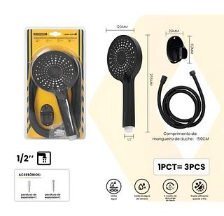CONJUNTO DE CHUVEIRO DE MAO COM 3 PEÇAS BOMVINK