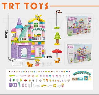 BRINQUEDO BLOCOS DE MONTAR CRIATIVOS +3ANOS CONSTRUTOR 163PÇS TRT TOYS