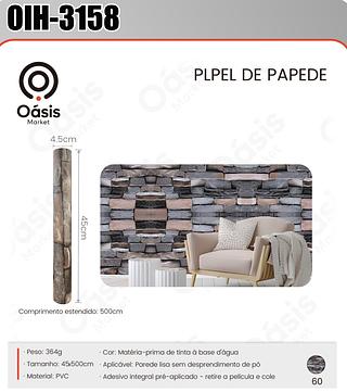 PAPEL DE PAREDE 45*500CM OÁSIS MARKET