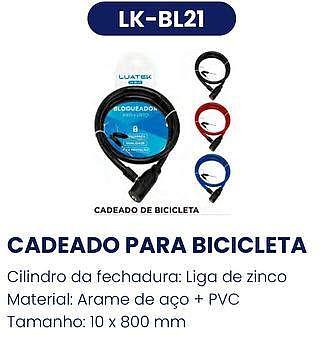 CADEADO BLOQUEADOR DE BICICLETA ANTI-FURTO LUATEK