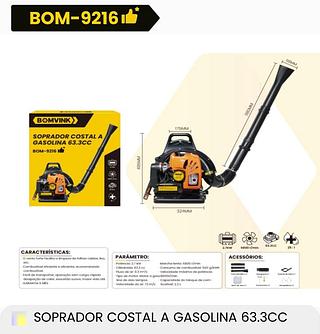 SOPRADOR COSTAL A GASOLINA 63.3CC BOMVINK