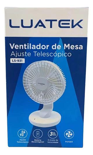 VENTILADOR DE MESA AJUSTE TELESCOPICO LUATEK