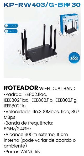 ROTEADOR WI-FI DUAL BAND KNUP