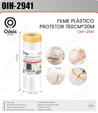 FILME PLASTICO PROTETOR 150*20 OASIS MARKET